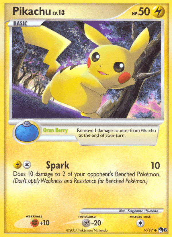 Pikachu, carta 9 de POP Series 6