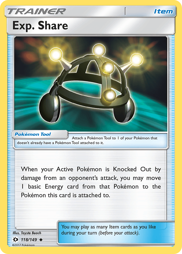 Exp. Share, carta 118 de Sun & Moon