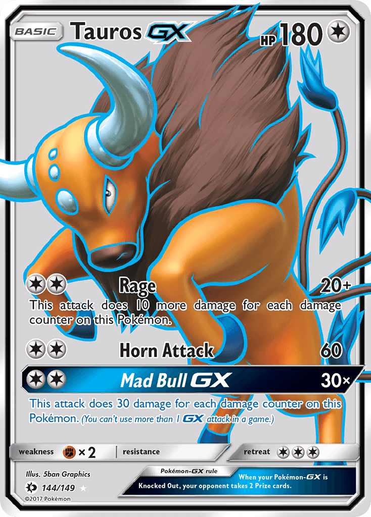 Tauros GX, carta 144 de Sun & Moon