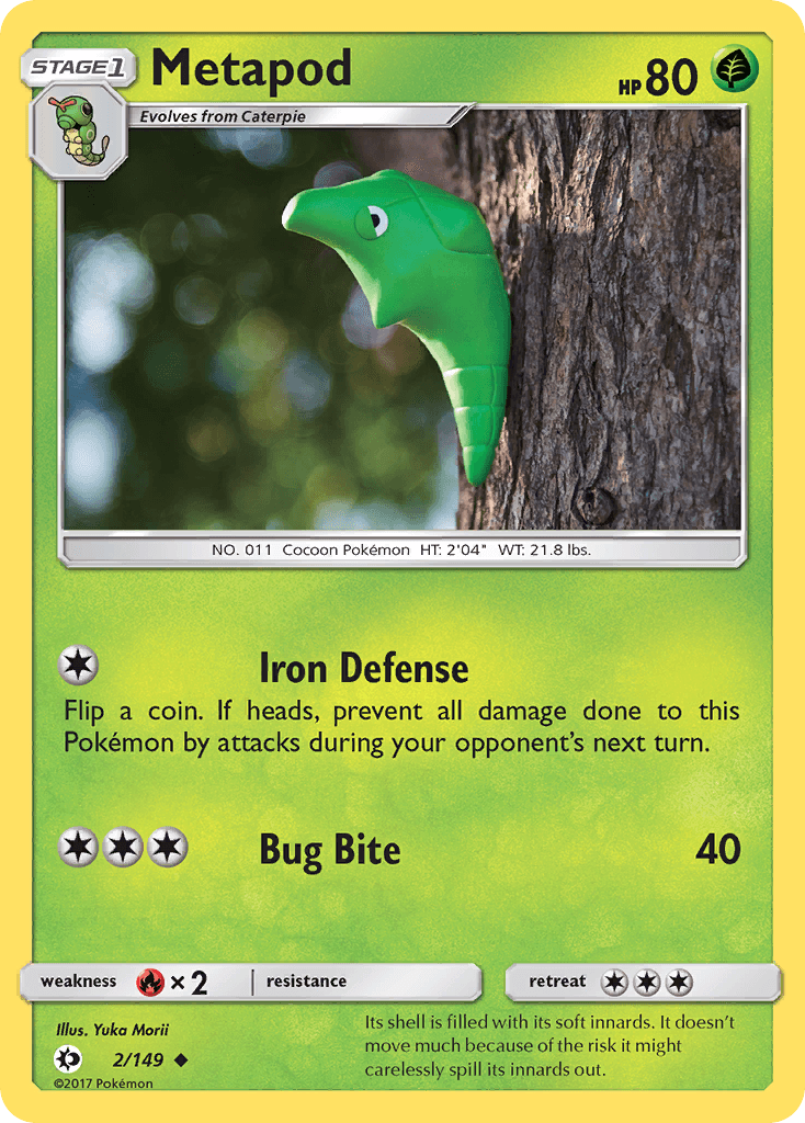 Metapod, carta 2 de Sun & Moon
