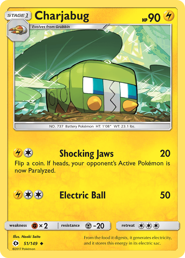 Charjabug, carta 51 de Sun & Moon
