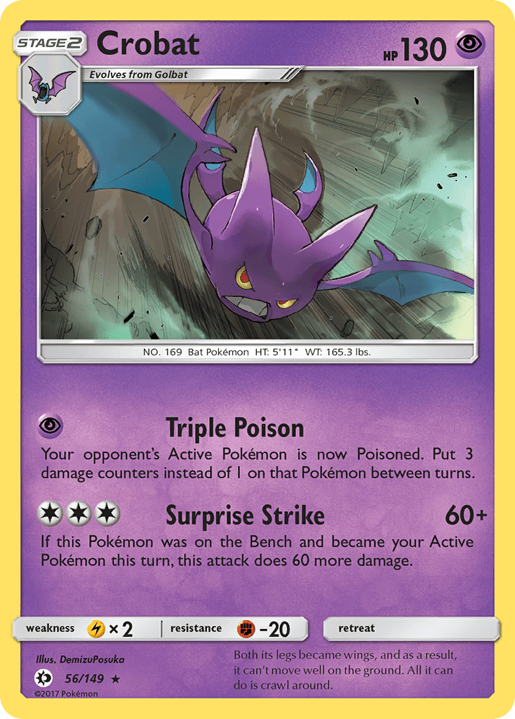 Crobat, carta 56 de Sun & Moon
