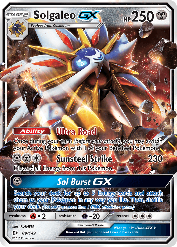 Solgaleo GX, carta 89 de Sun & Moon