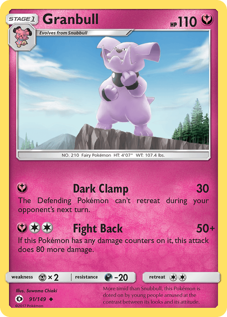 Granbull, carta 91 de Sun & Moon