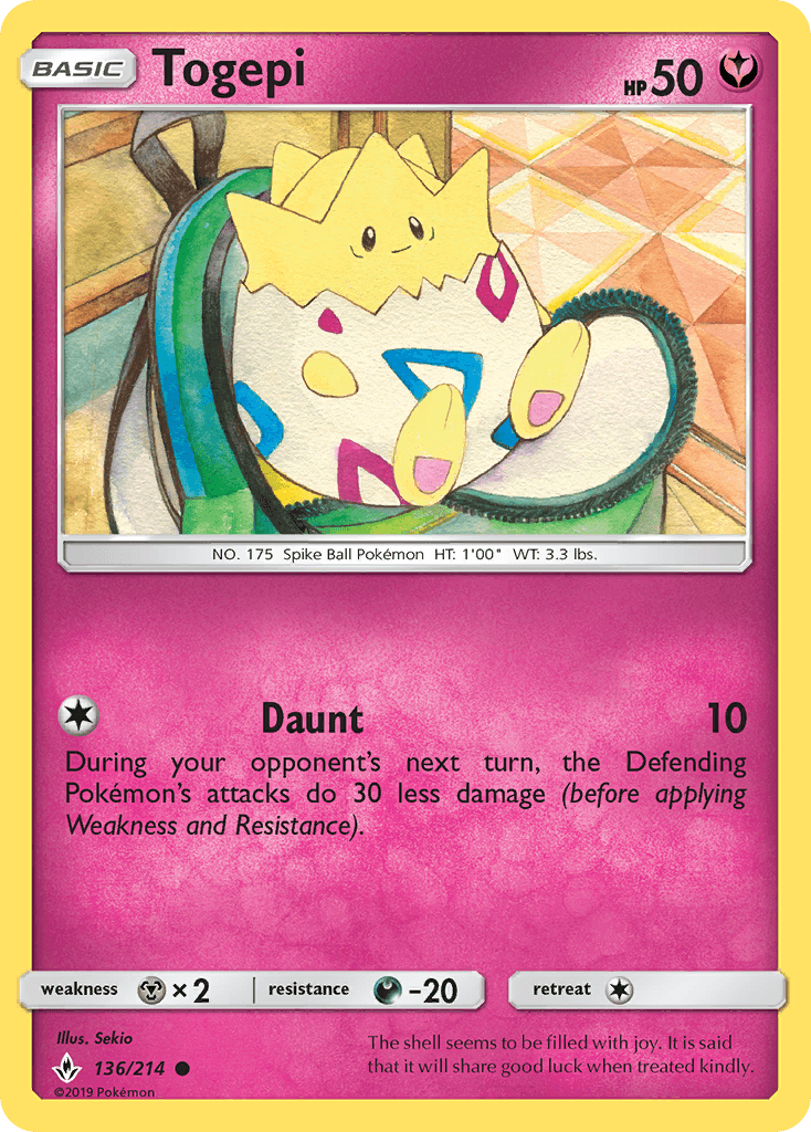 Togepi, carta 136 de Unbroken Bonds