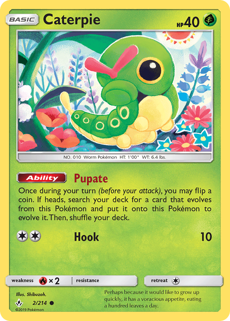 Caterpie, carta 2 de Unbroken Bonds