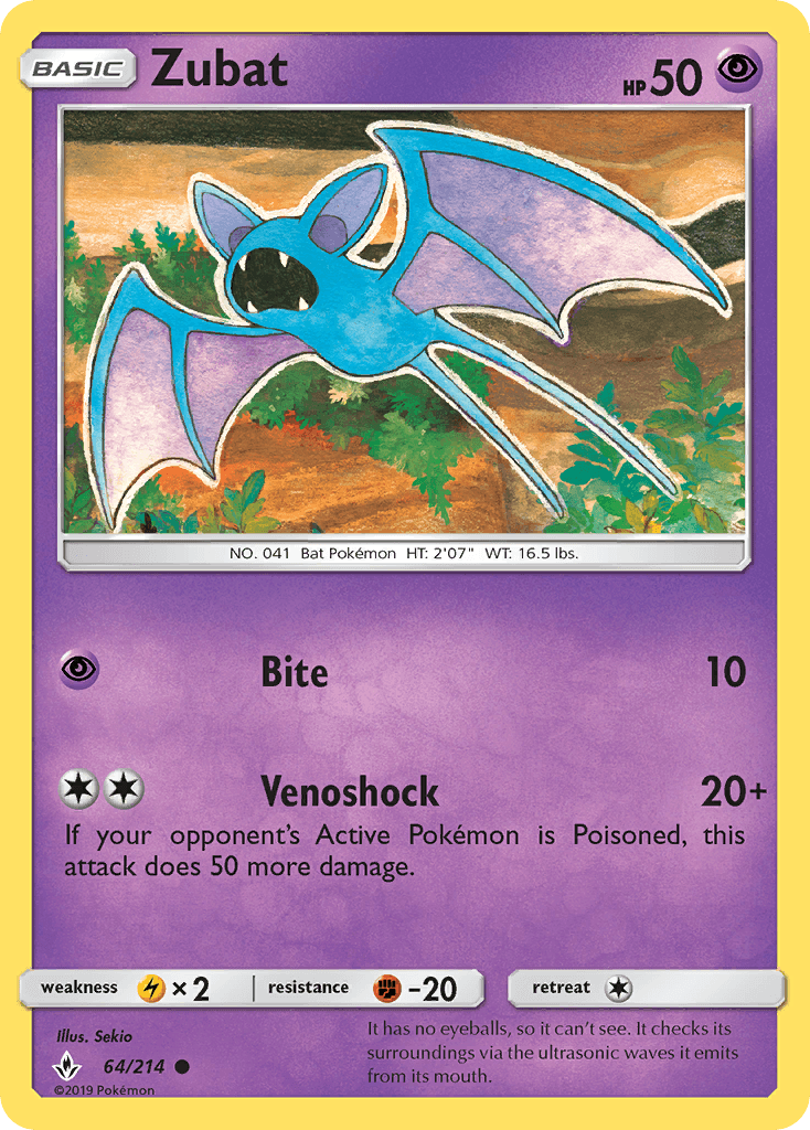Zubat, carta 64 de Unbroken Bonds