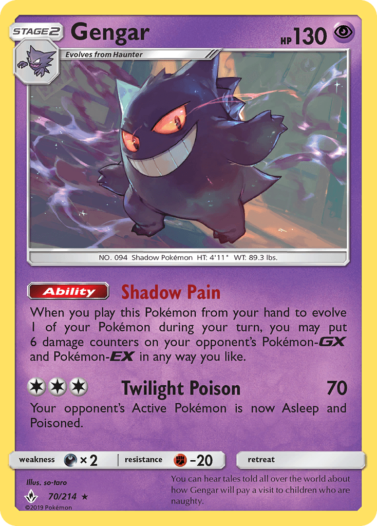 Gengar, carta 70 de Unbroken Bonds