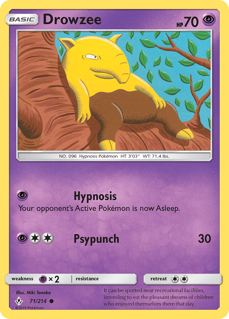 Drowzee, carta 71 de Unbroken Bonds