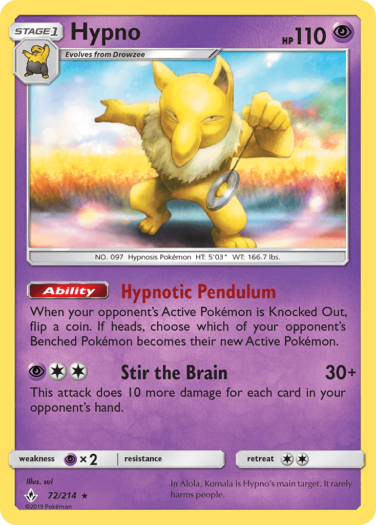 Hypno, carta 72 de Unbroken Bonds