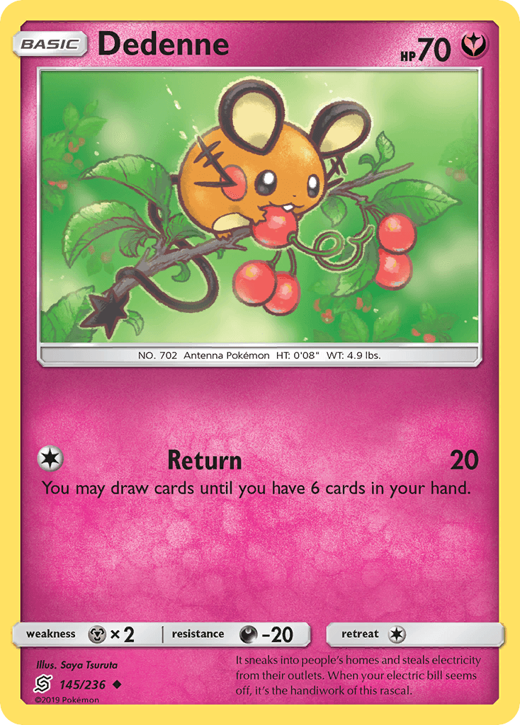 Dedenne, carta 145 de Unified Minds