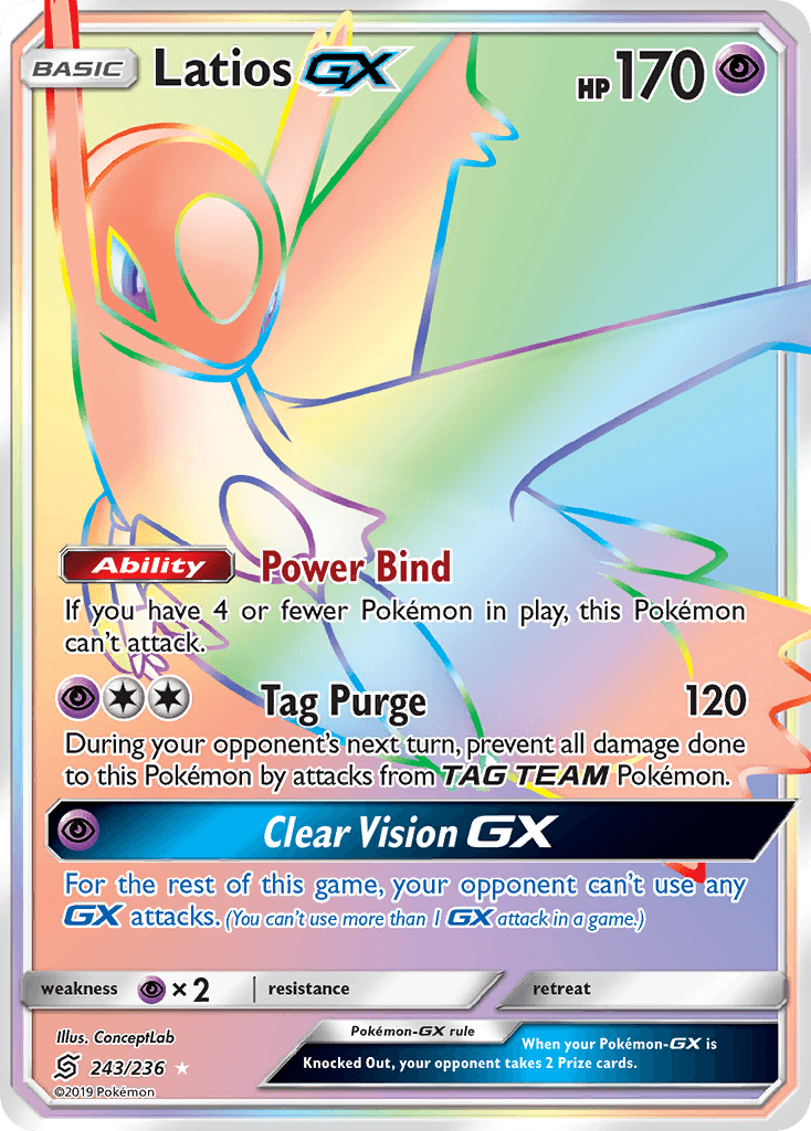 Latios GX, carta 243 de Unified Minds