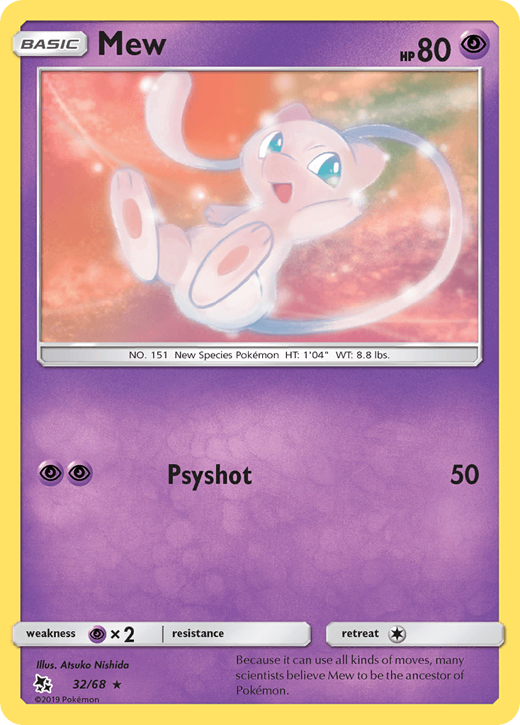 Mew, carta 32 de Hidden Fates