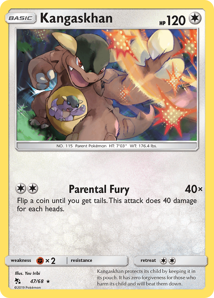 Kangaskhan, carta 47 de Hidden Fates