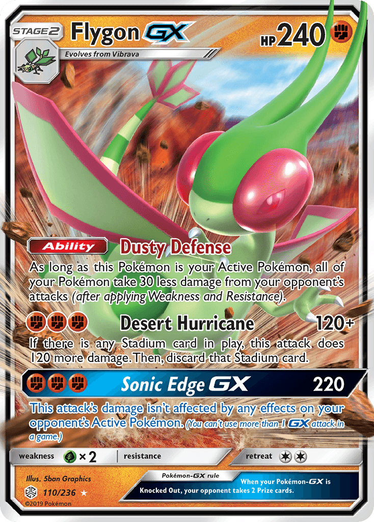 Flygon GX, carta 110 de Cosmic Eclipse