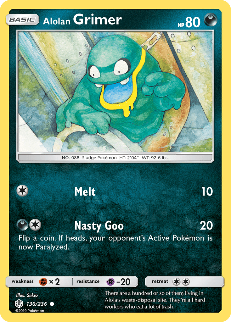 Alolan Grimer, carta 130 de Cosmic Eclipse