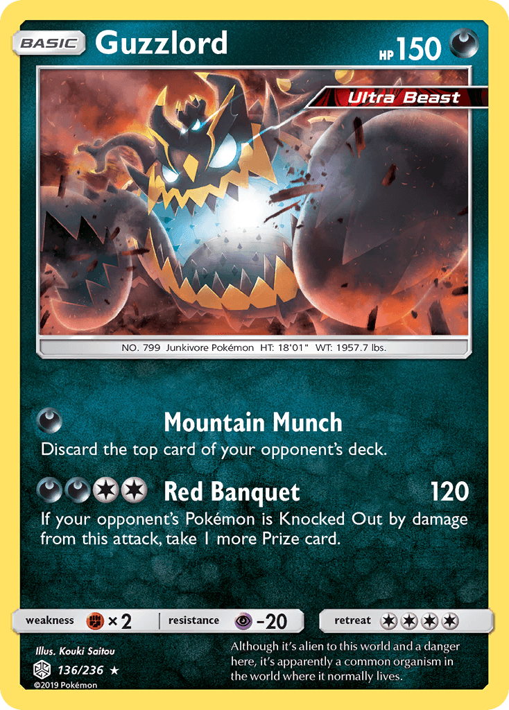 Guzzlord, carta 136 de Cosmic Eclipse
