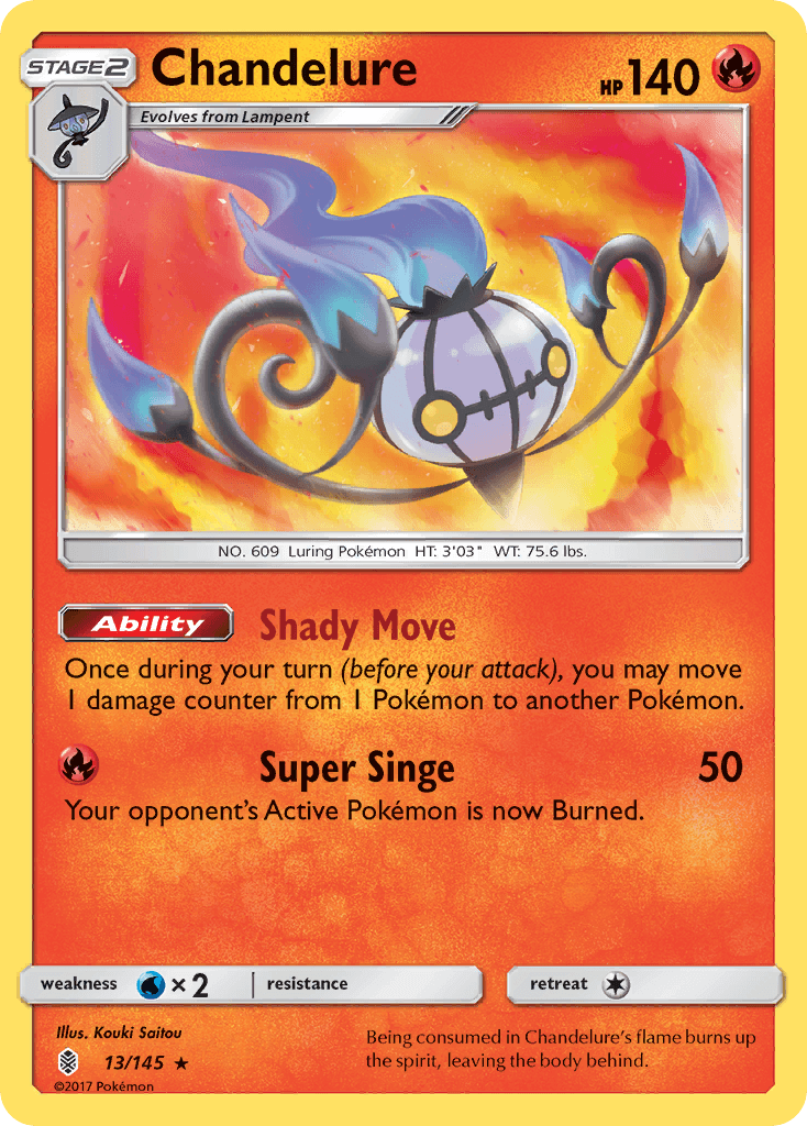 Chandelure, carta 13 de Guardians Rising
