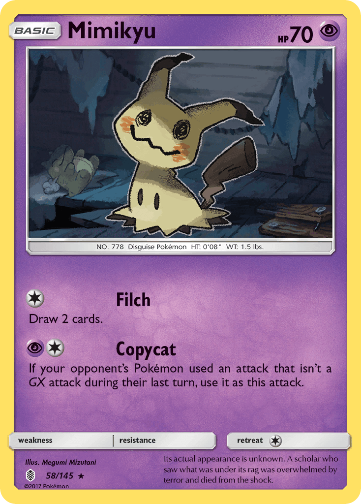 Mimikyu, carta 58 de Guardians Rising