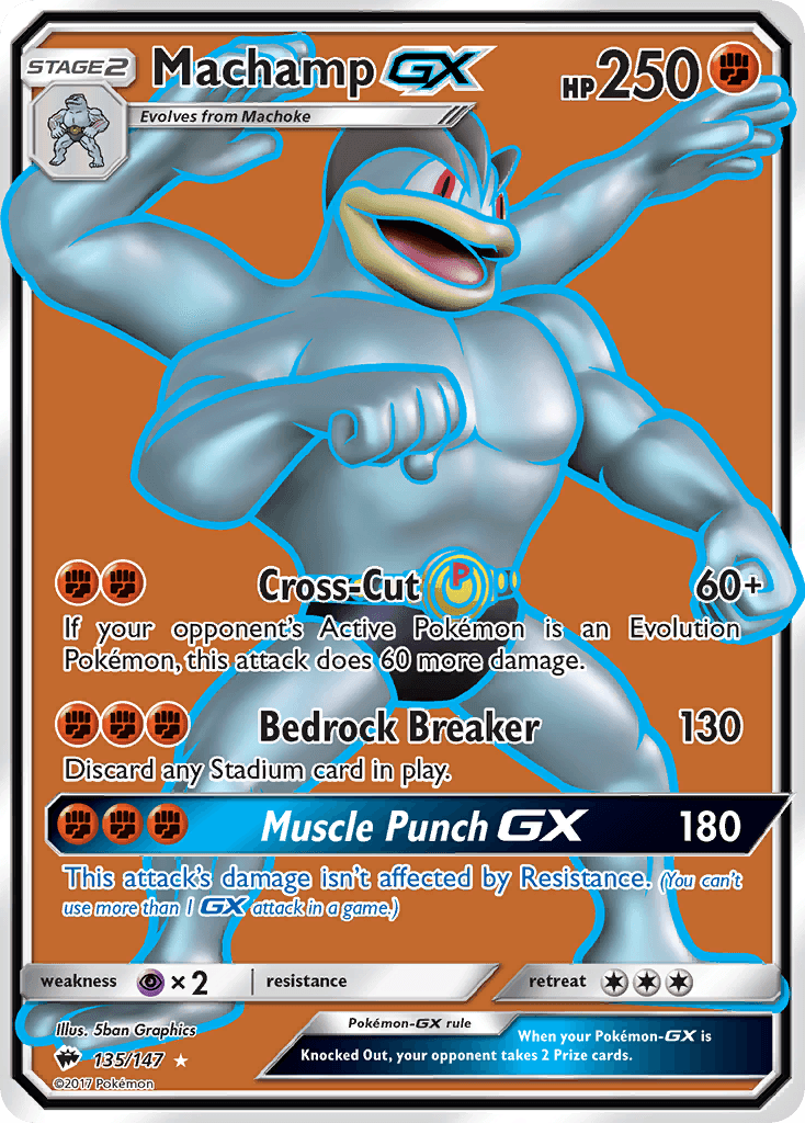 Machamp GX, carta 135 de Burning Shadows