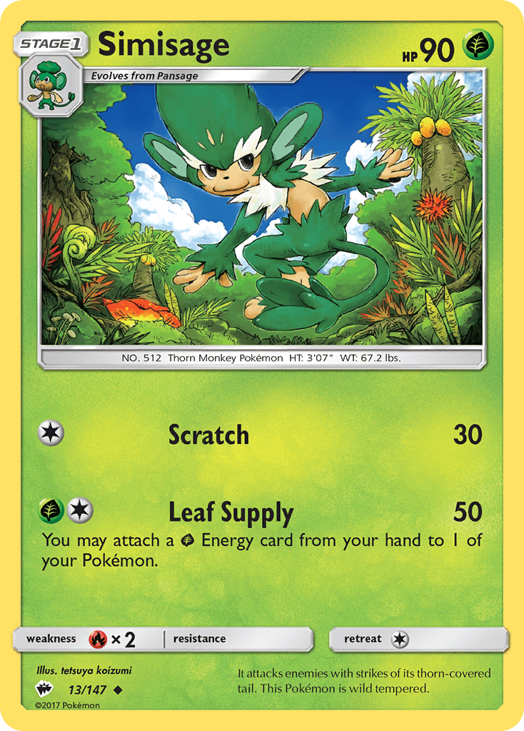 Simisage, carta 13 de Burning Shadows