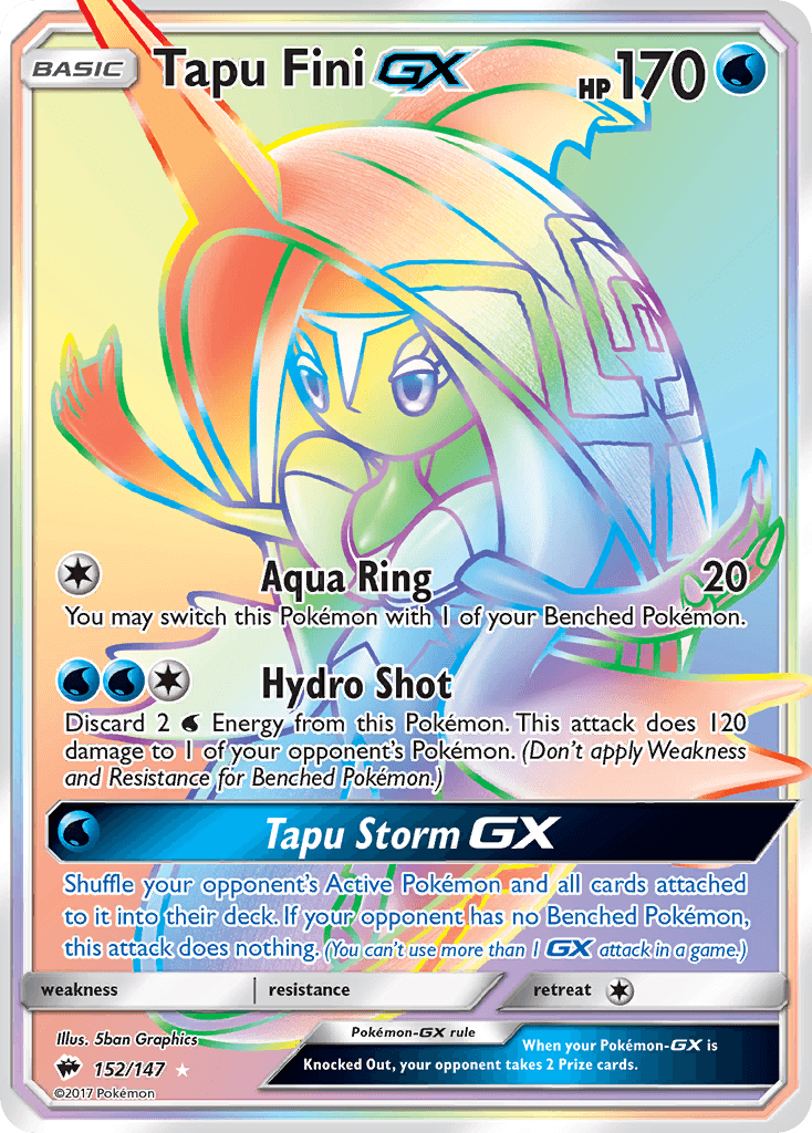 Tapu Fini GX, carta 152 de Burning Shadows