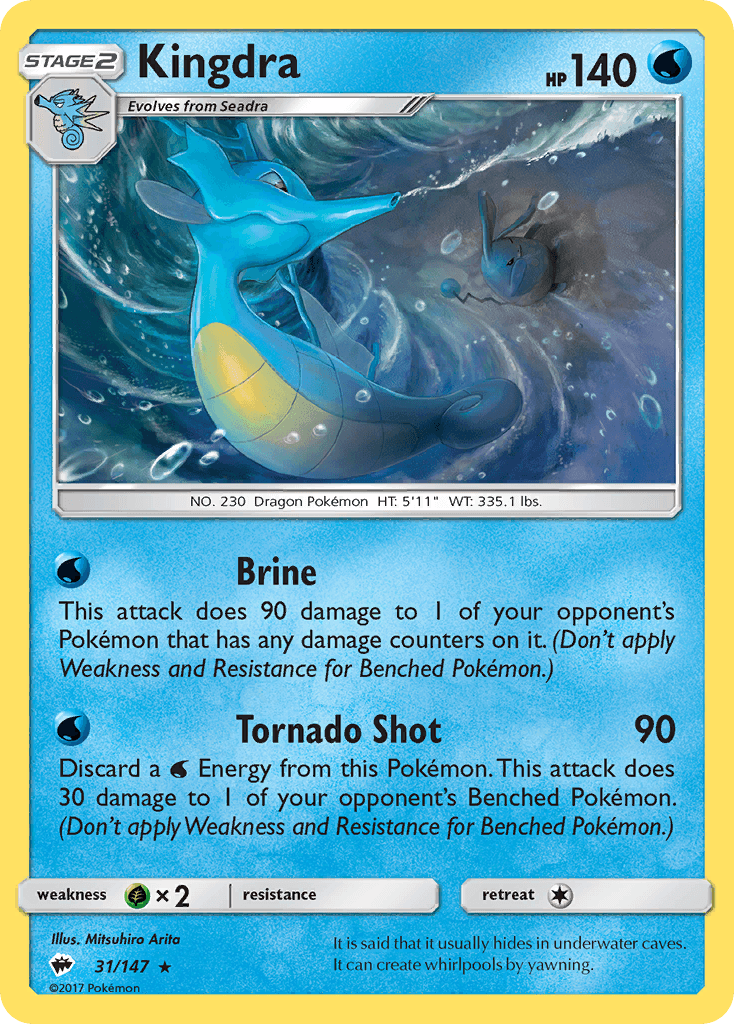 Kingdra, carta 31 de Burning Shadows