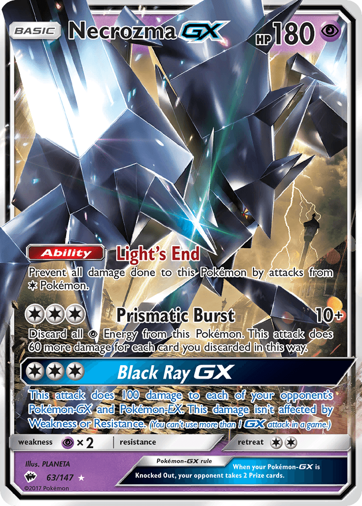 Necrozma GX, carta 63 de Burning Shadows