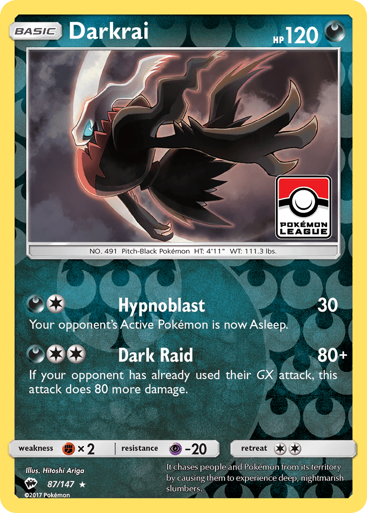 Darkrai, carta 87 de Burning Shadows