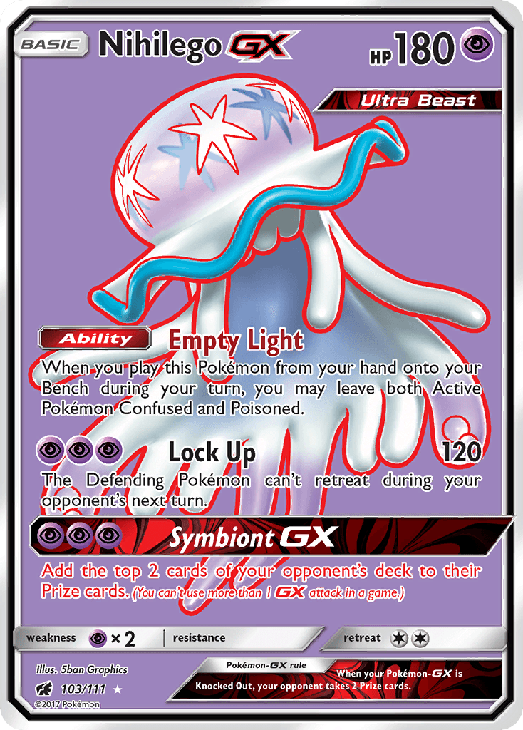 Nihilego GX, carta 103 de Crimson Invasion