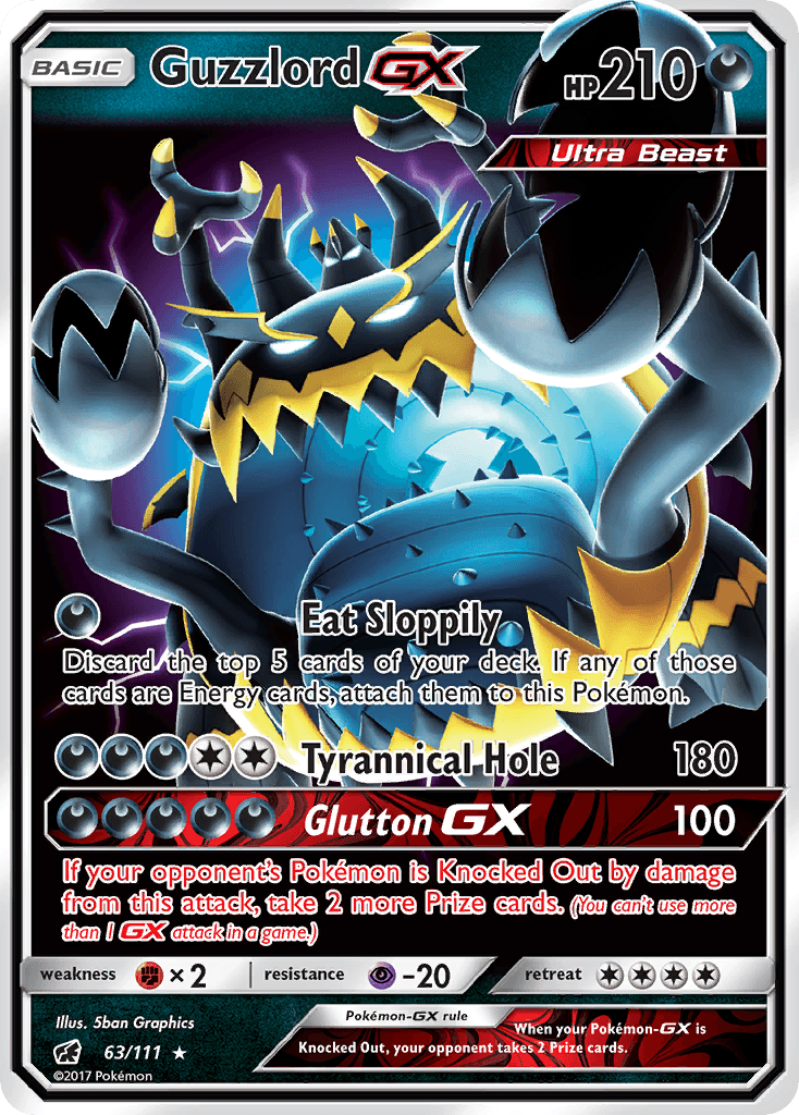 Guzzlord GX, carta 63 de Crimson Invasion