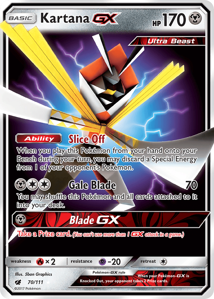 Kartana GX, carta 70 de Crimson Invasion