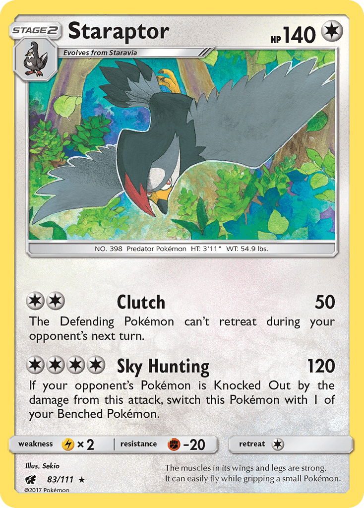 Staraptor, carta 83 de Crimson Invasion