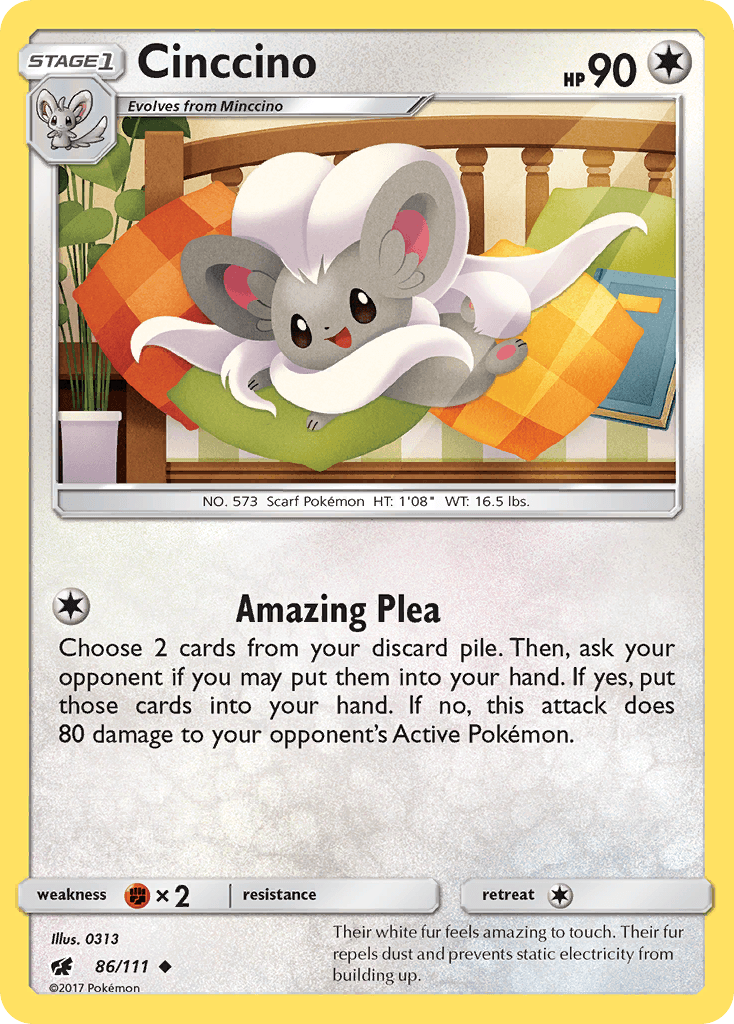 Cinccino, carta 86 de Crimson Invasion