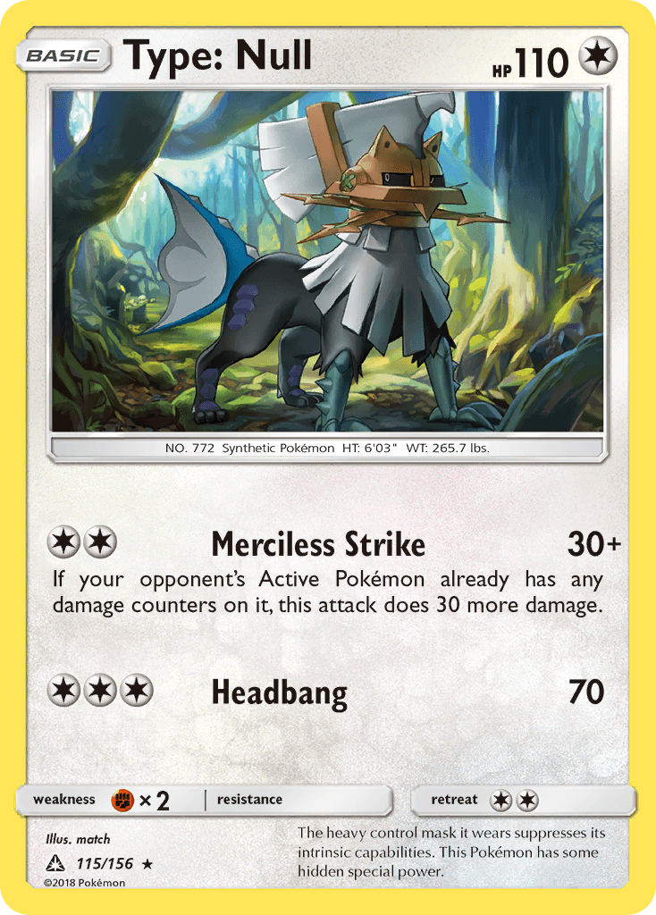 Type: Null, carta 115 de Ultra Prism