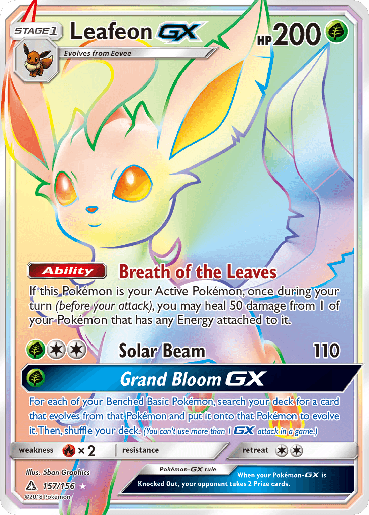 Leafeon GX, carta 157 de Ultra Prism
