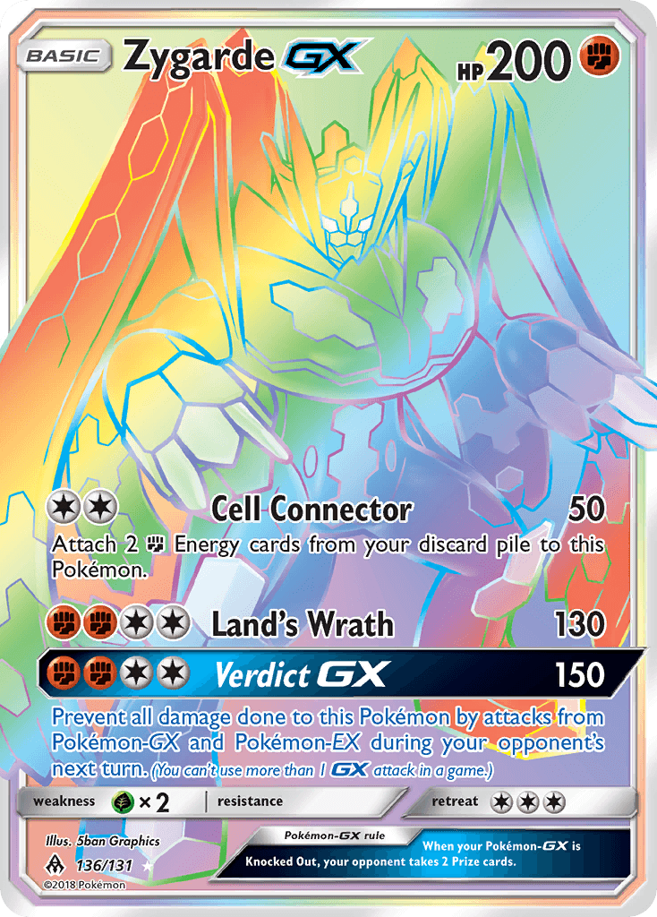 Zygarde GX, carta 136 de Forbidden Light