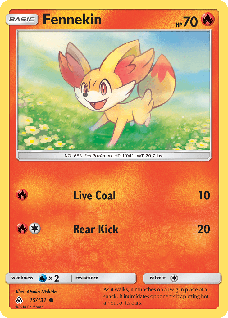 Fennekin, carta 15 de Forbidden Light