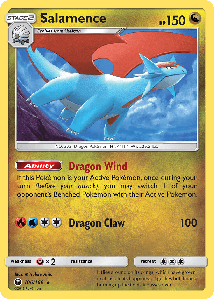 Salamence, carta 106 de Celestial Storm