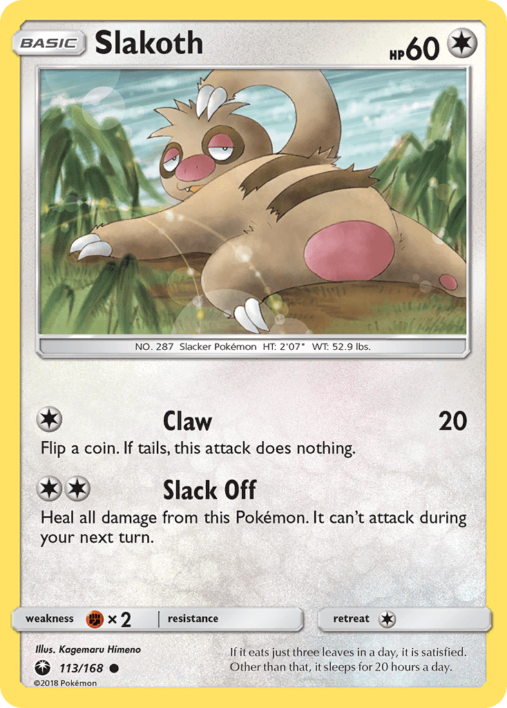 Slakoth, carta 113 de Celestial Storm