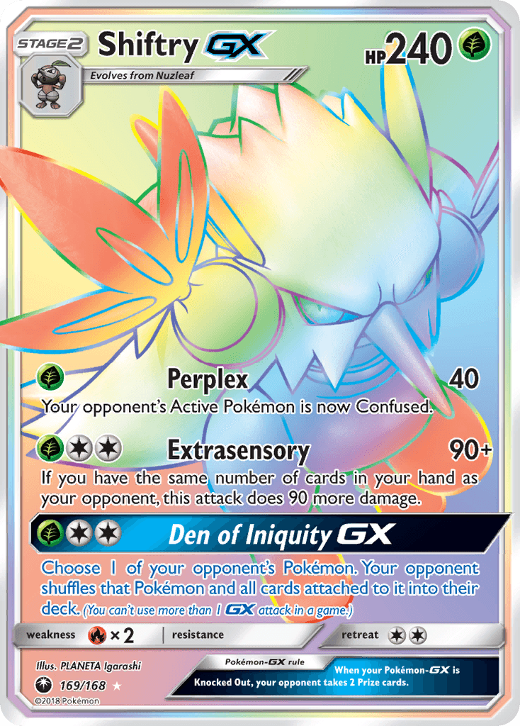 Shiftry GX, carta 169 de Celestial Storm