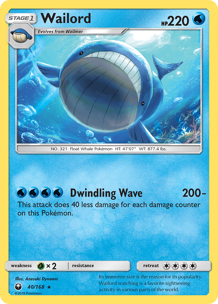 Wailord, carta 40 de Celestial Storm