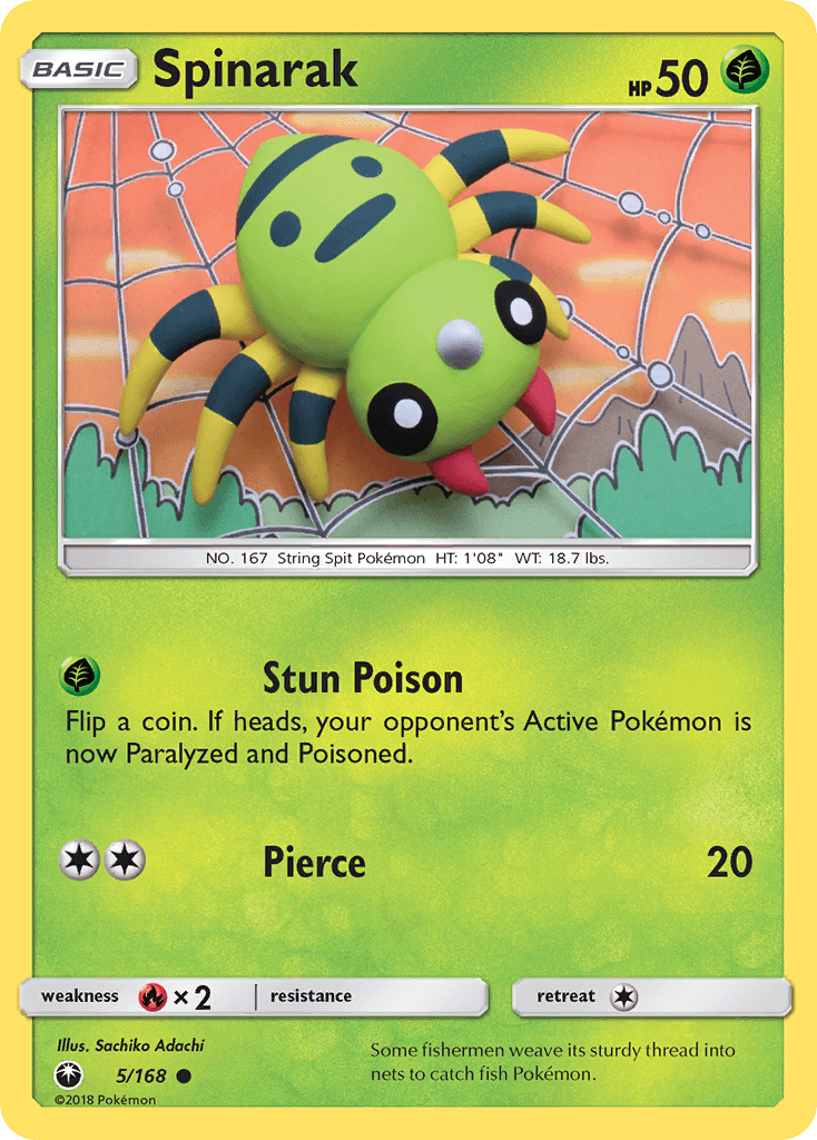 Spinarak, carta 5 de Celestial Storm