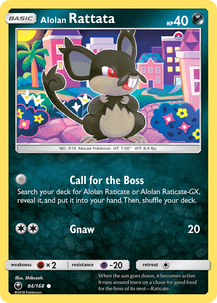 Alolan Rattata, carta 84 de Celestial Storm