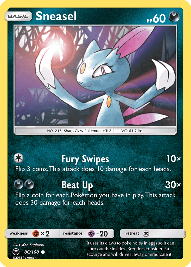 Sneasel, carta 86 de Celestial Storm