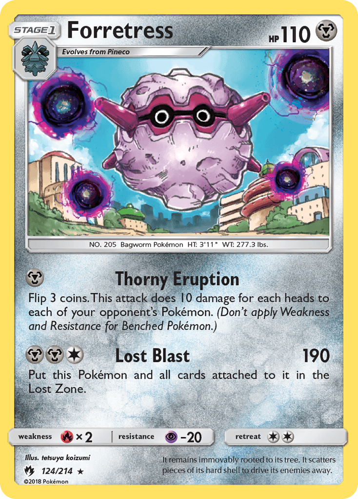 Forretress, carta 124 de Lost Thunder