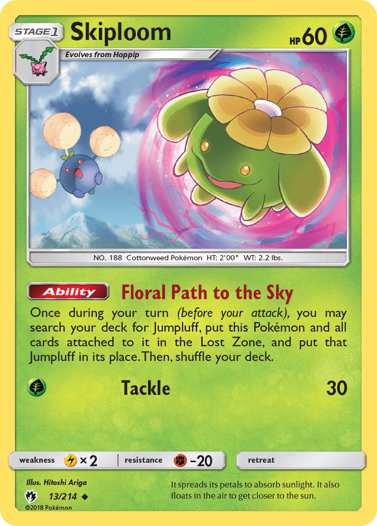 Skiploom, carta 13 de Lost Thunder
