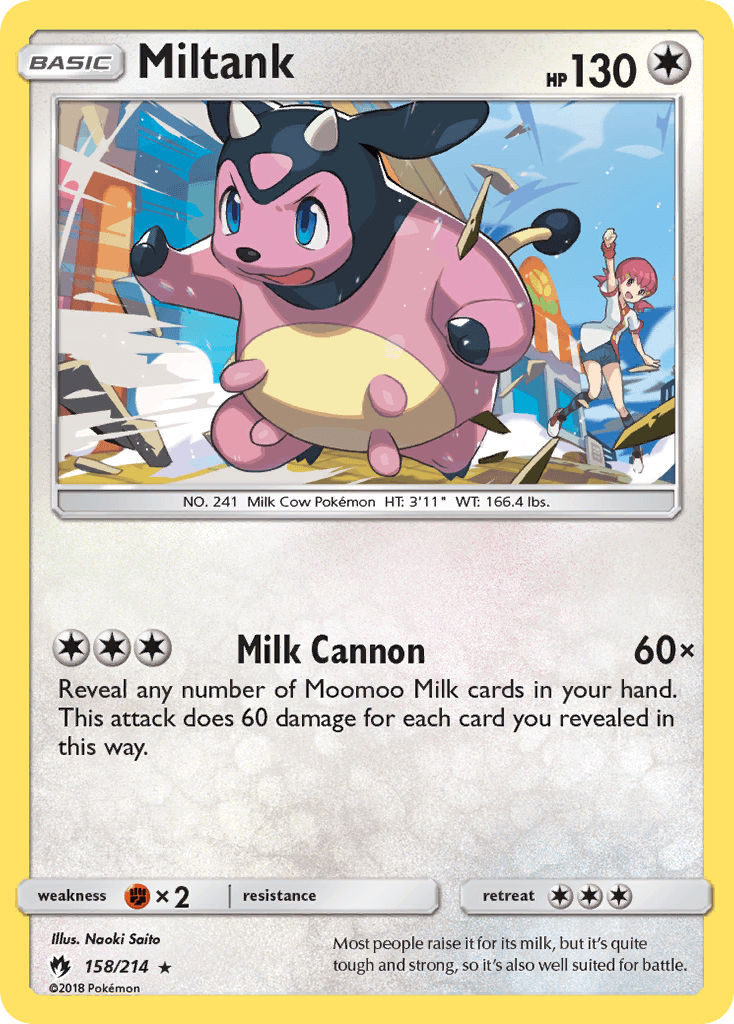 Miltank, carta 158 de Lost Thunder