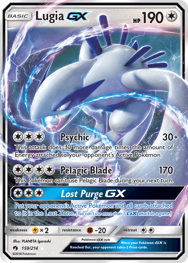 Lugia GX, carta 159 de Lost Thunder