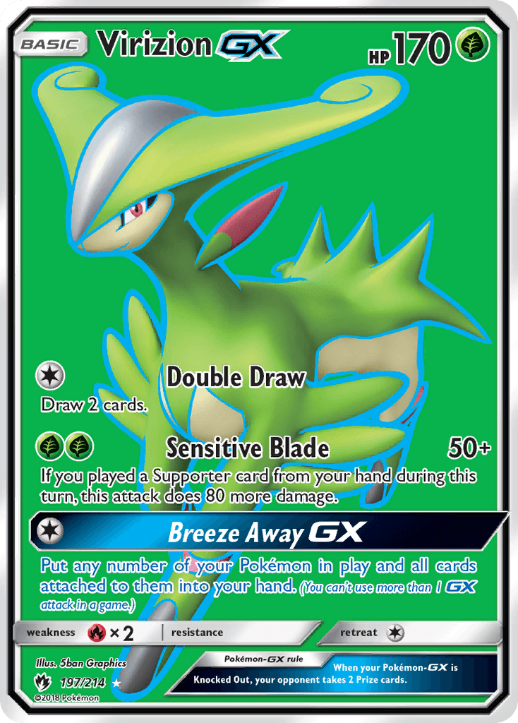 Virizion GX, carta 197 de Lost Thunder